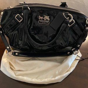 COACH Limited Edition Madison Sophia Navy Blue Patent Leather Purse